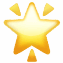 Yellow star icon with a white center and glow, resembling a rating or favorite symbol