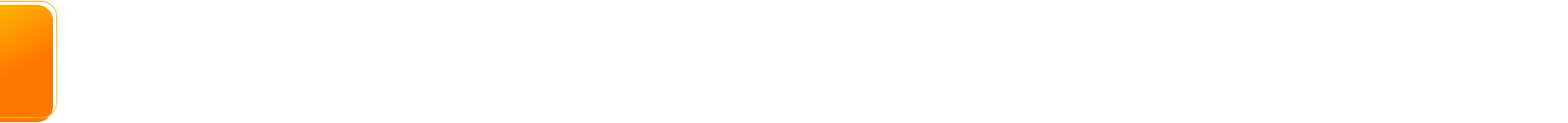 Small orange rounded rectangle at the top left on a white background