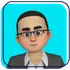 Cartoon avatar of a man with glasses, beard, and blue shirt on a turquoise background