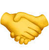 Yellow handshake emoji icon